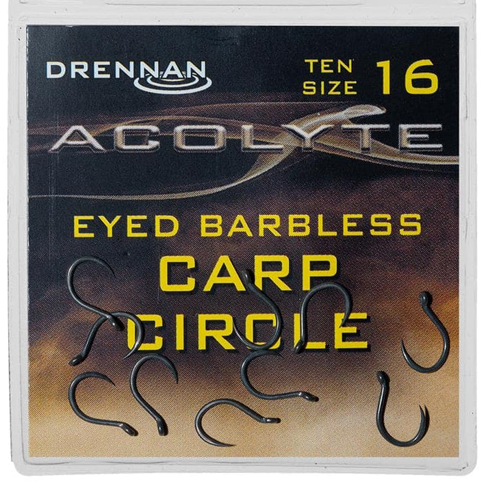 drennan acolyte eyed barbless carp circle haken 16