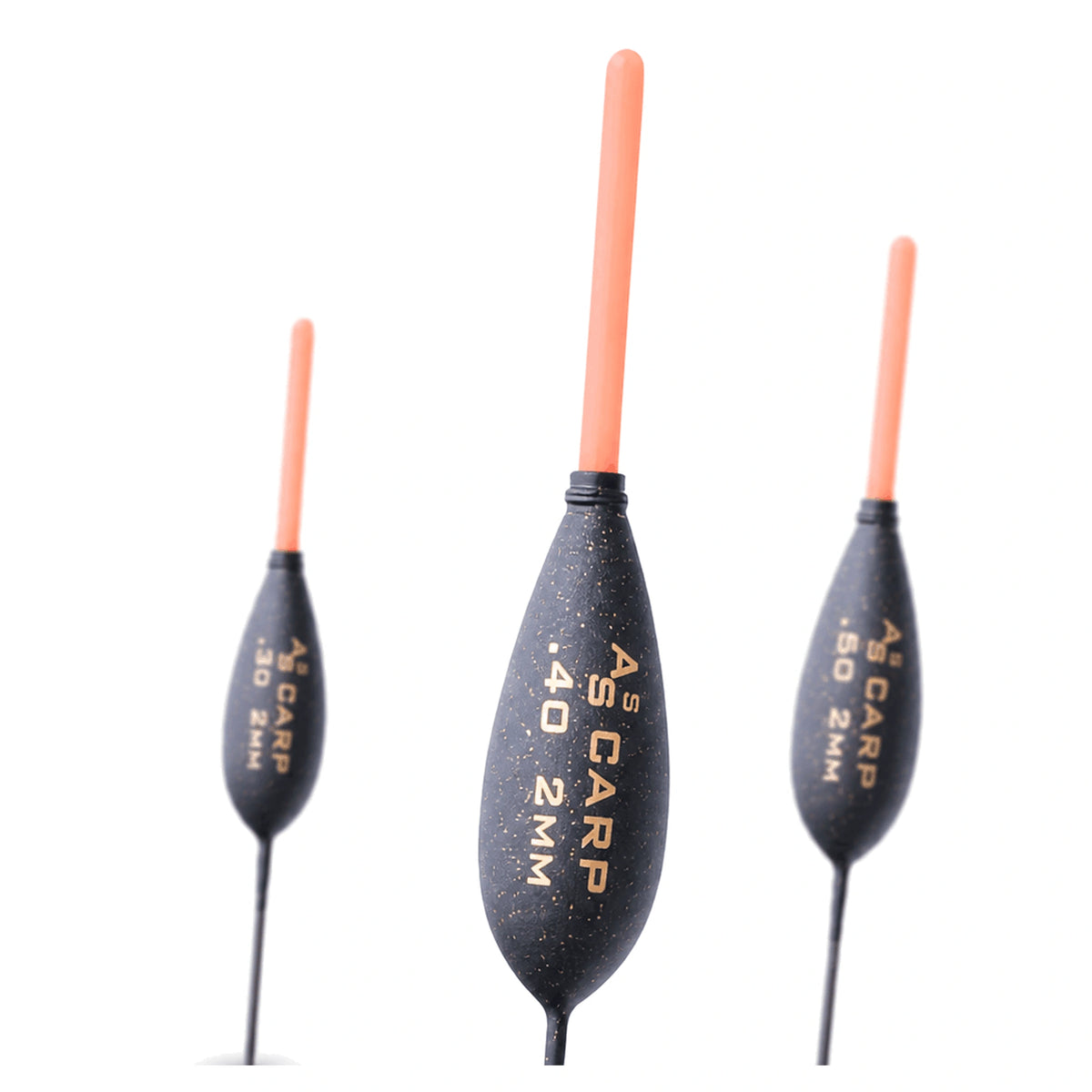 Drennan AS Carp 5 – drie karperdobbers met rode bovenantennes op witte achtergrond