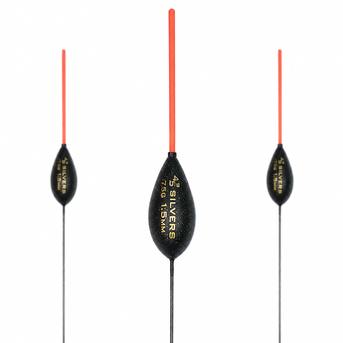 Drennan AS3 Silvers 0.75 g – close-up met gewichtsopdruk en antennedikte 1.5 mm