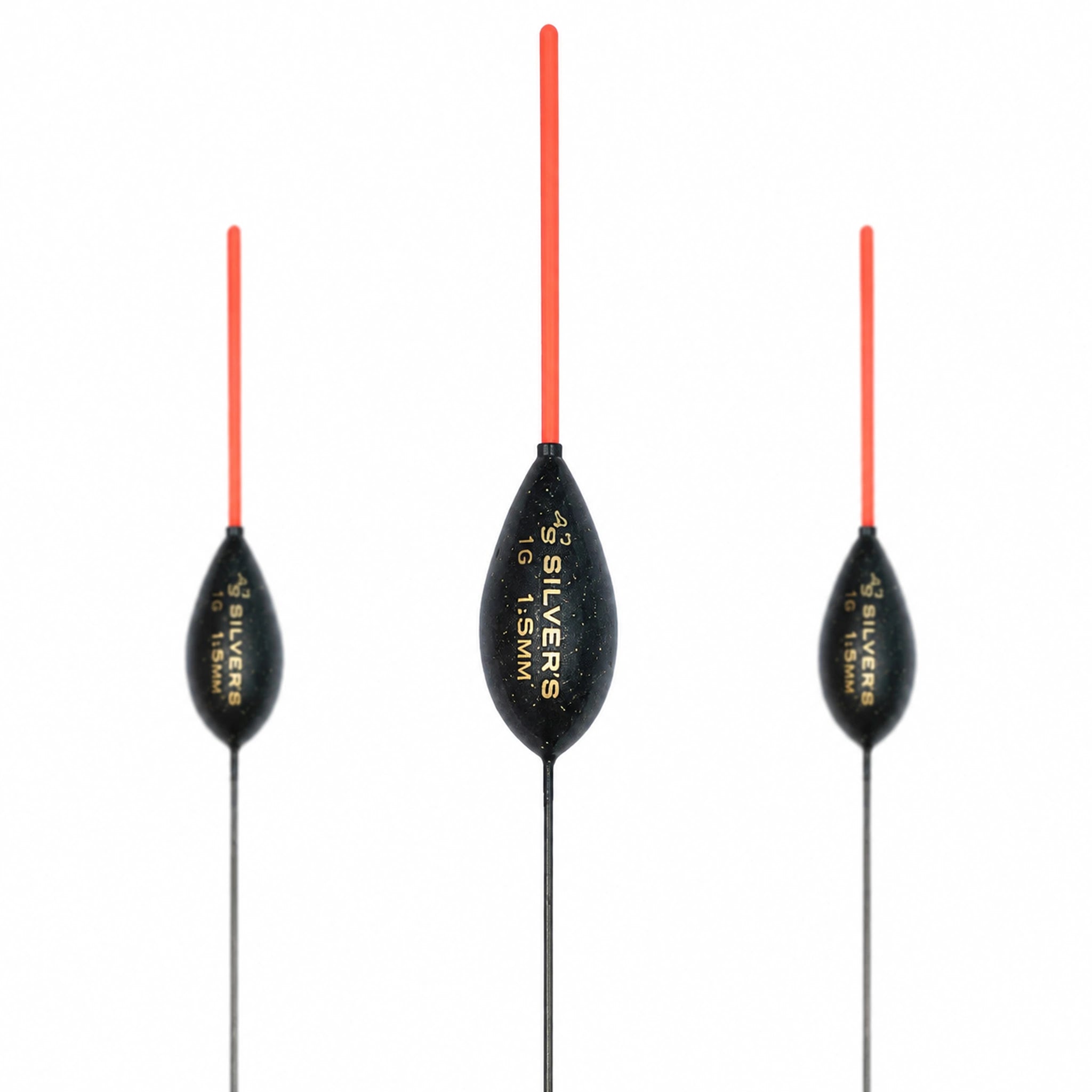 Drennan AS3 Silvers 1.00 g – close-up met gewichtsopdruk en antennedikte 1.5 mm