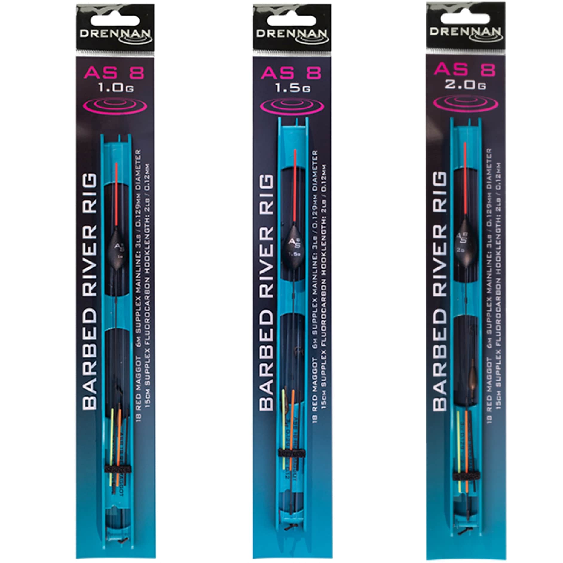 Drennan AS8 river rig klaargemaakte tuigen