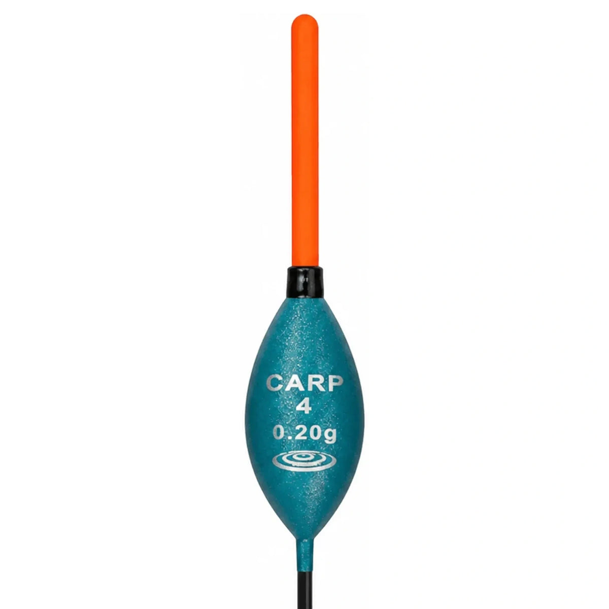 Blauwgroene Drennan Carp 4 dobber met oranje antenne en opdruk 0.20 g