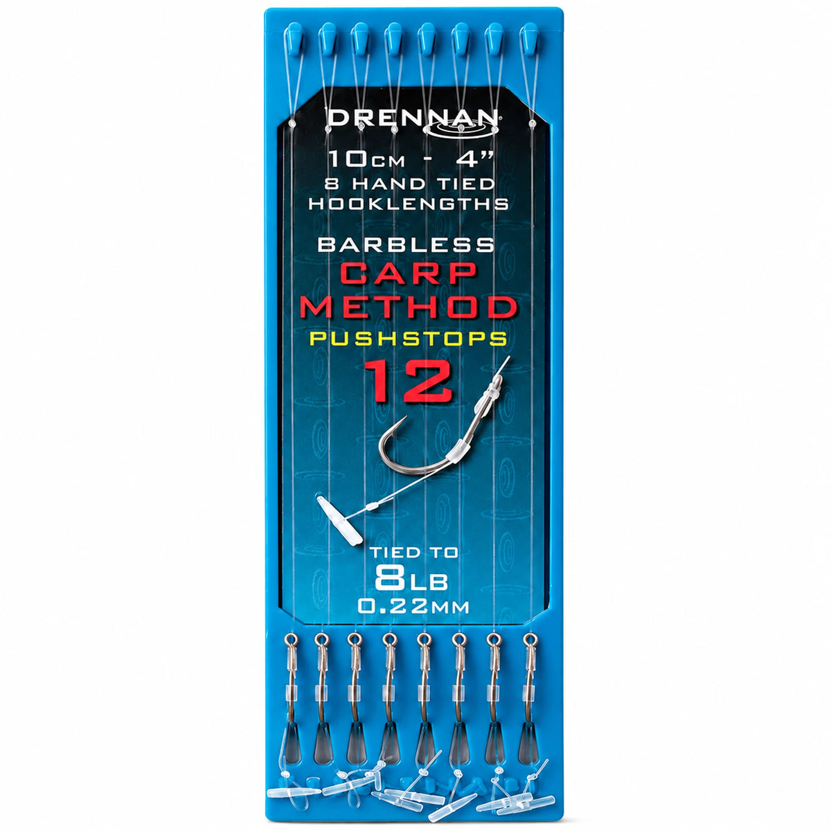 Drennan Carp Method Pushstop Hook Plate System 4 inch – haak 12 en 0,22 mm, 8 lb