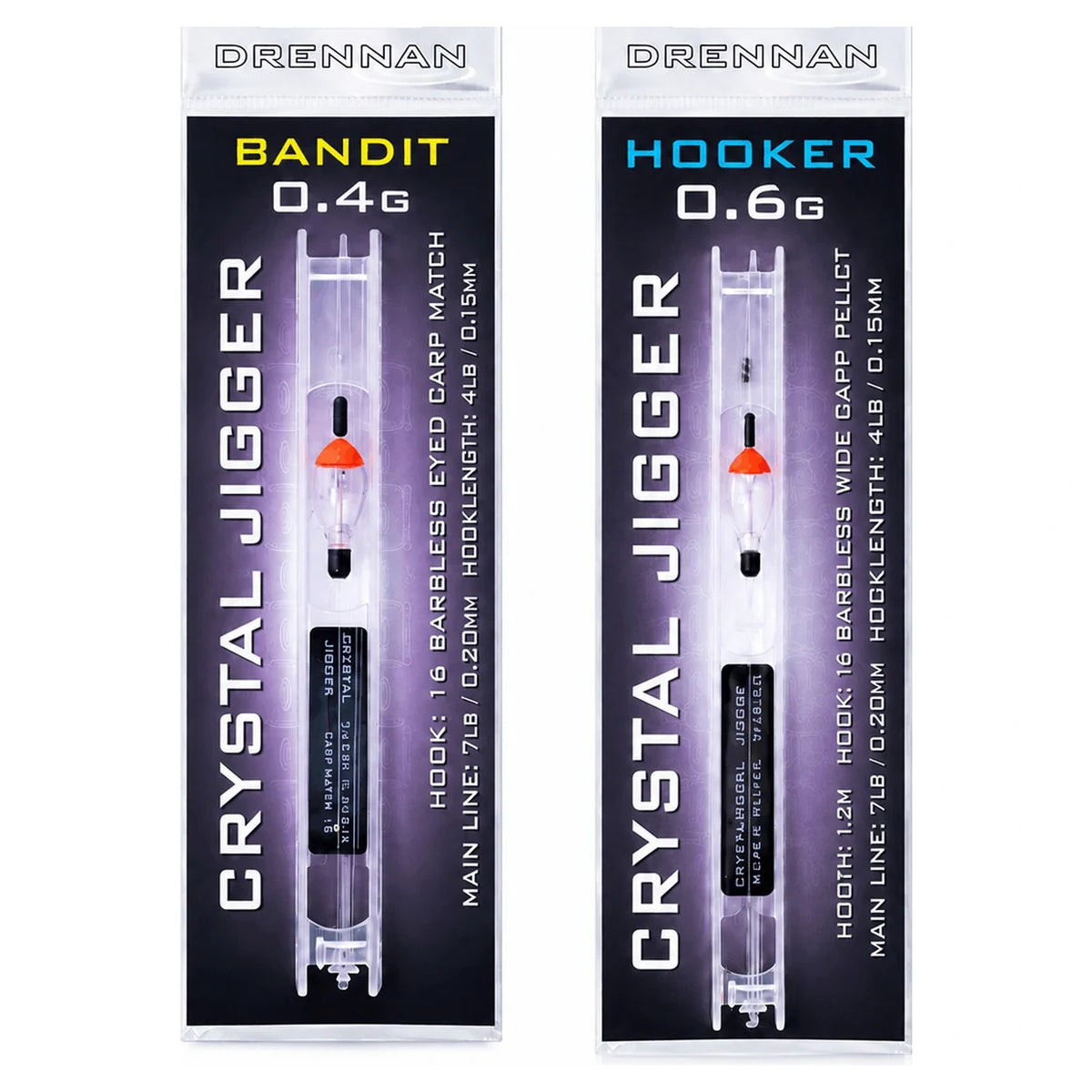 Drennan Crystal Jigger Rigs Hooker en Bandit