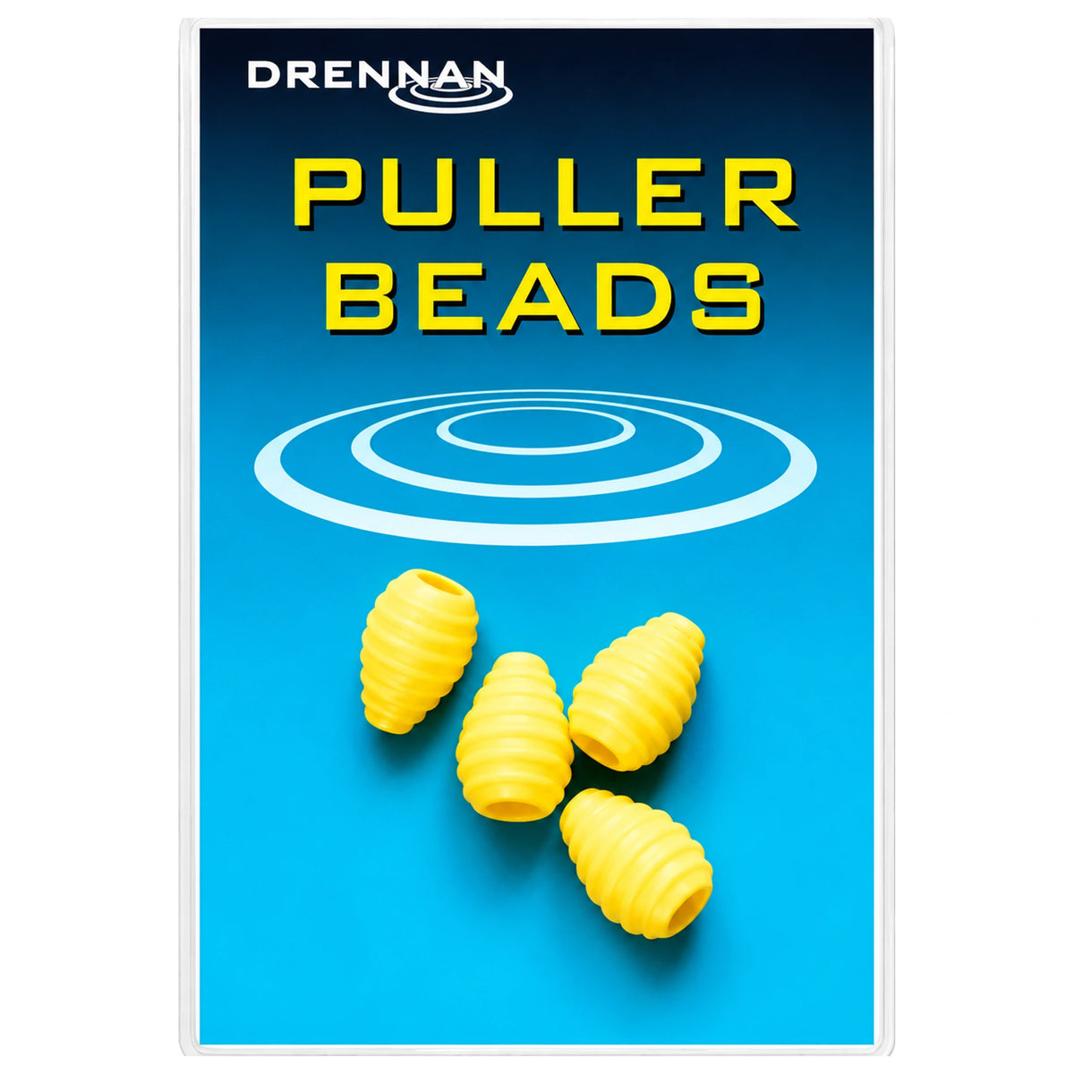 Drennan Puller Beads geel – verpakking met vier geribbelde trekkralen
