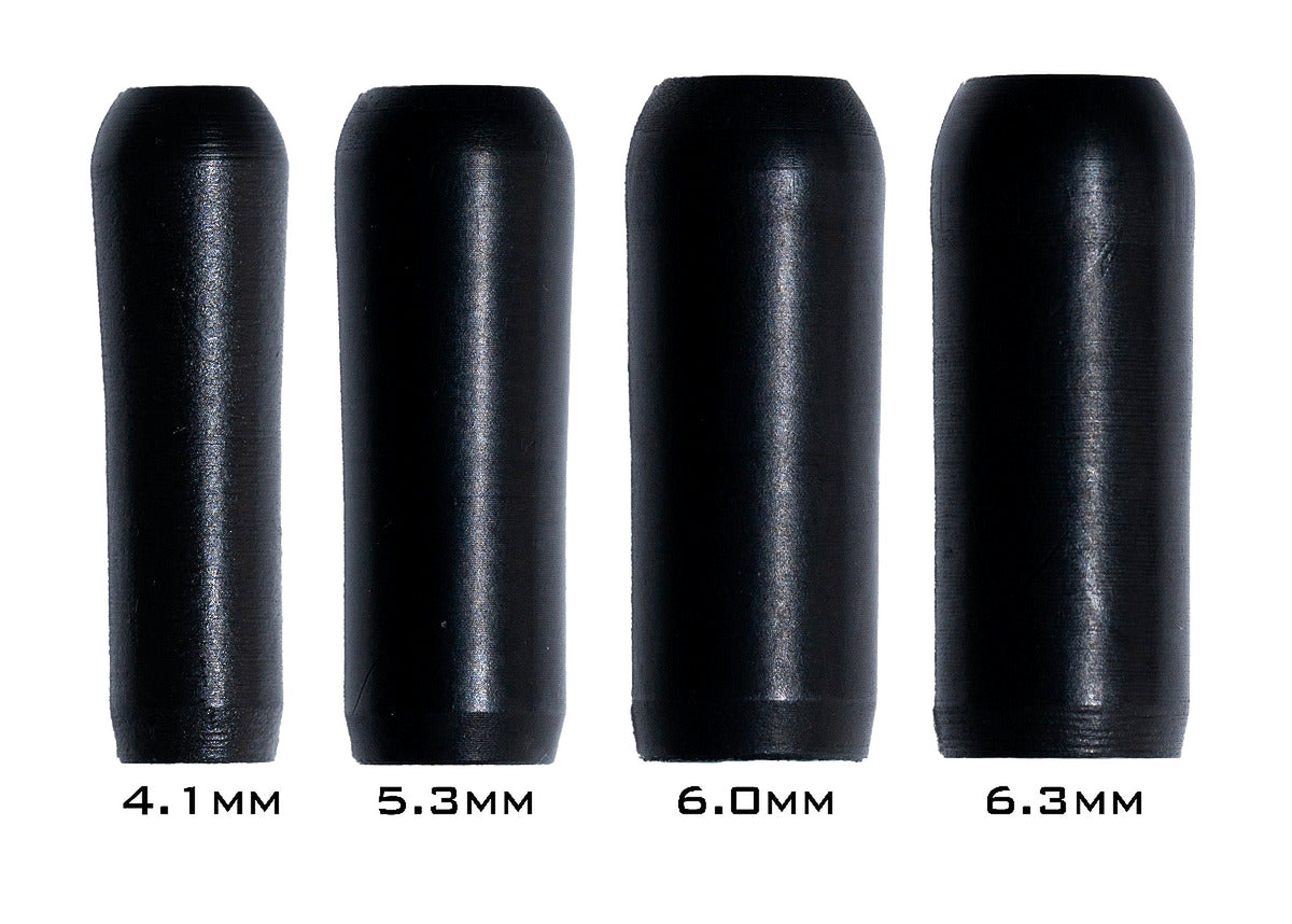 Drennan Push Fit External Bushes – volledige vergelijking van de bussen in 4.1, 5.3, 6.0 en 6.3mm