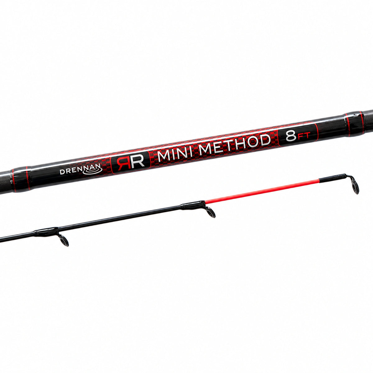 Drennan Red Range Mini Method 8ft RMRA04 – modelopdruk en rode feedertop