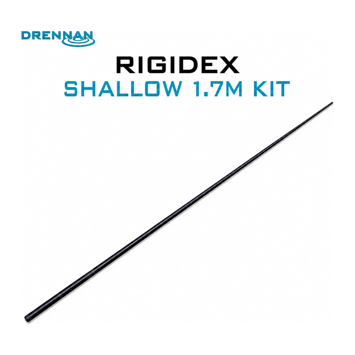 Drennan Rigidex Shallow Kit 1,7 m – volledige zwarte topset met modelopmaak