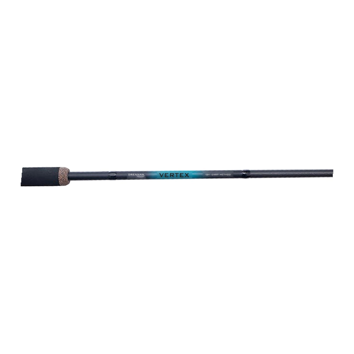 Drennan Vertex Carp Method 10ft – horizontale close-up van de blank met originele Drennan- en Vertex-modelopdruk