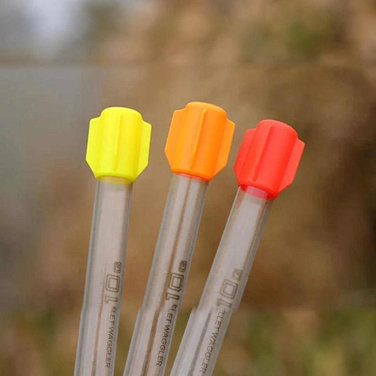 Drennan XL Pellet Waggler toppen geel oranje en rood