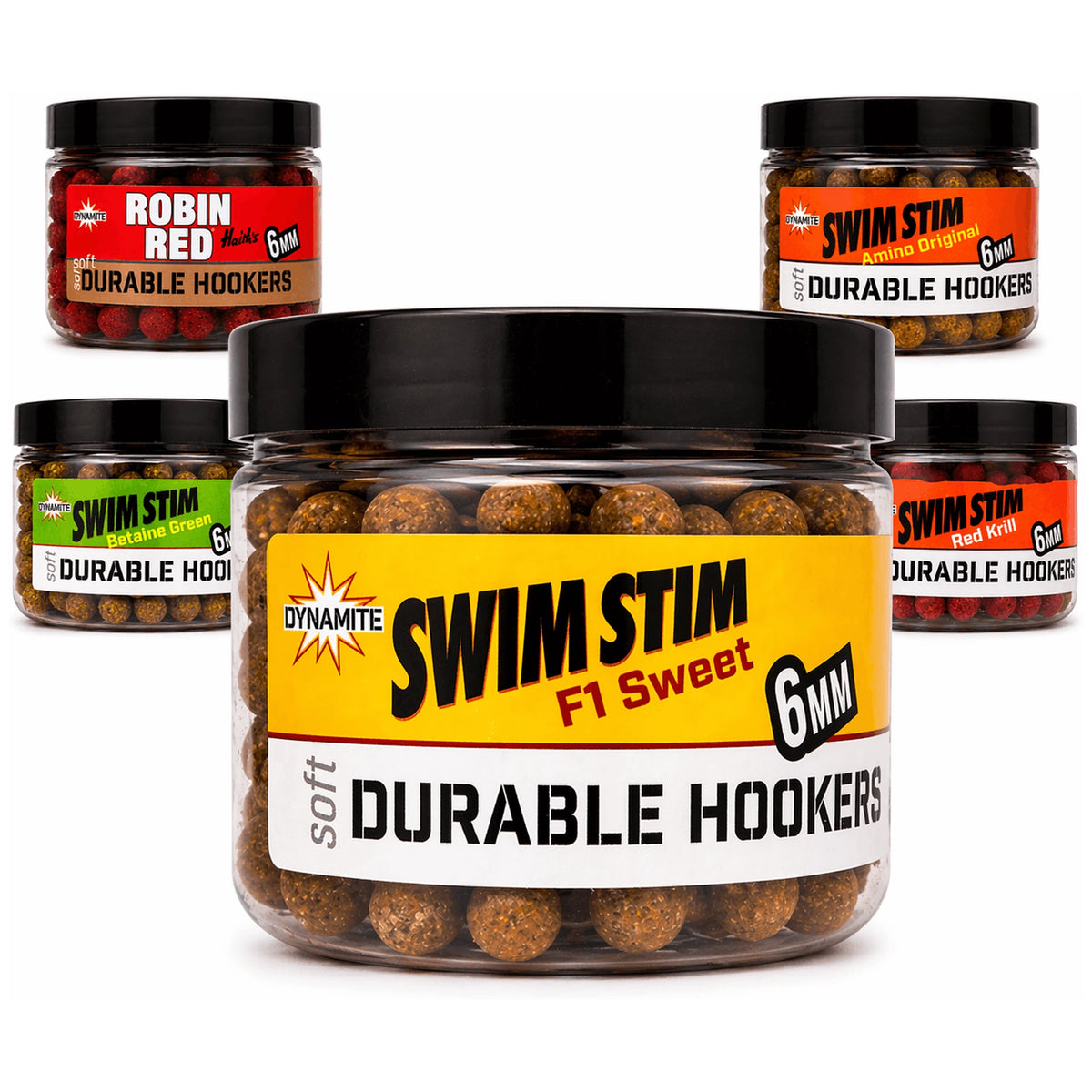 Dynamite Baits Swim Stim Soft Durable Hookers 6mm assortiment
