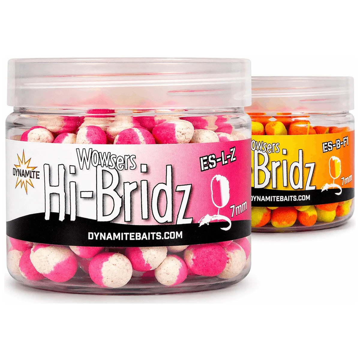 Twee potjes Dynamite Wowsers Hi-Bridz 7 mm met tweekleurige wafters