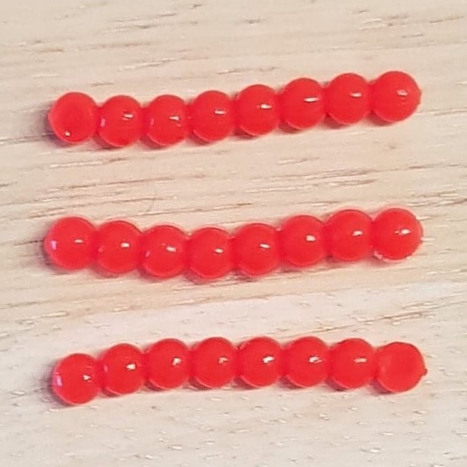 fishing things soft balls helder rood