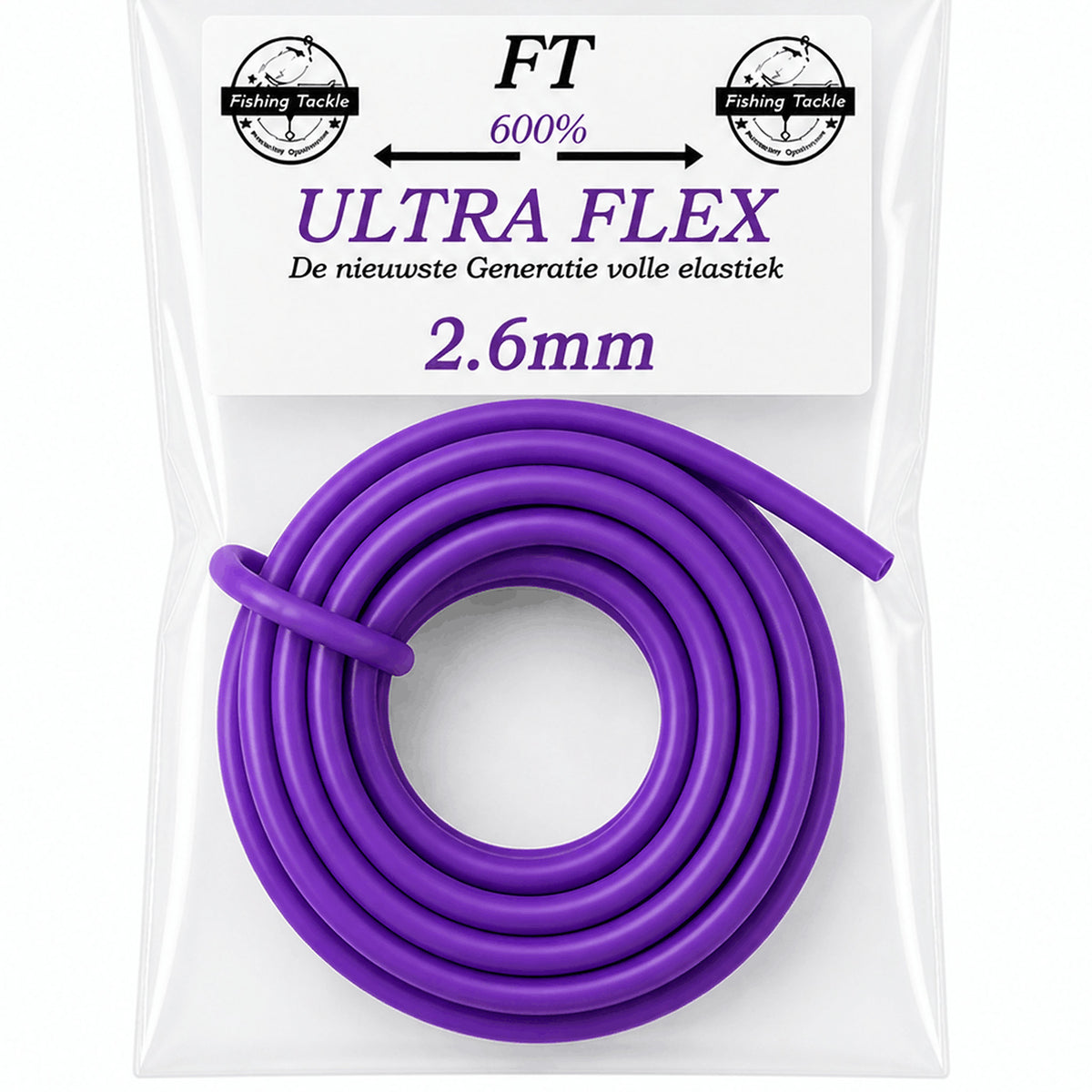 Fishing Things Ultraflex 5m vol elastiek 2.6 mm paars
