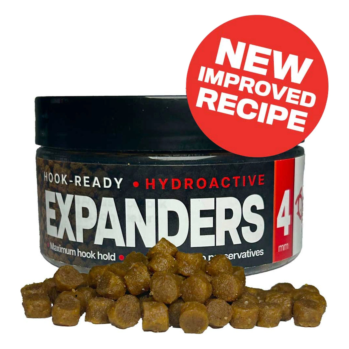 Fjuka Hook-Ready Expanders 4 mm, potje met losse kant-en-klare zachte haakpellets