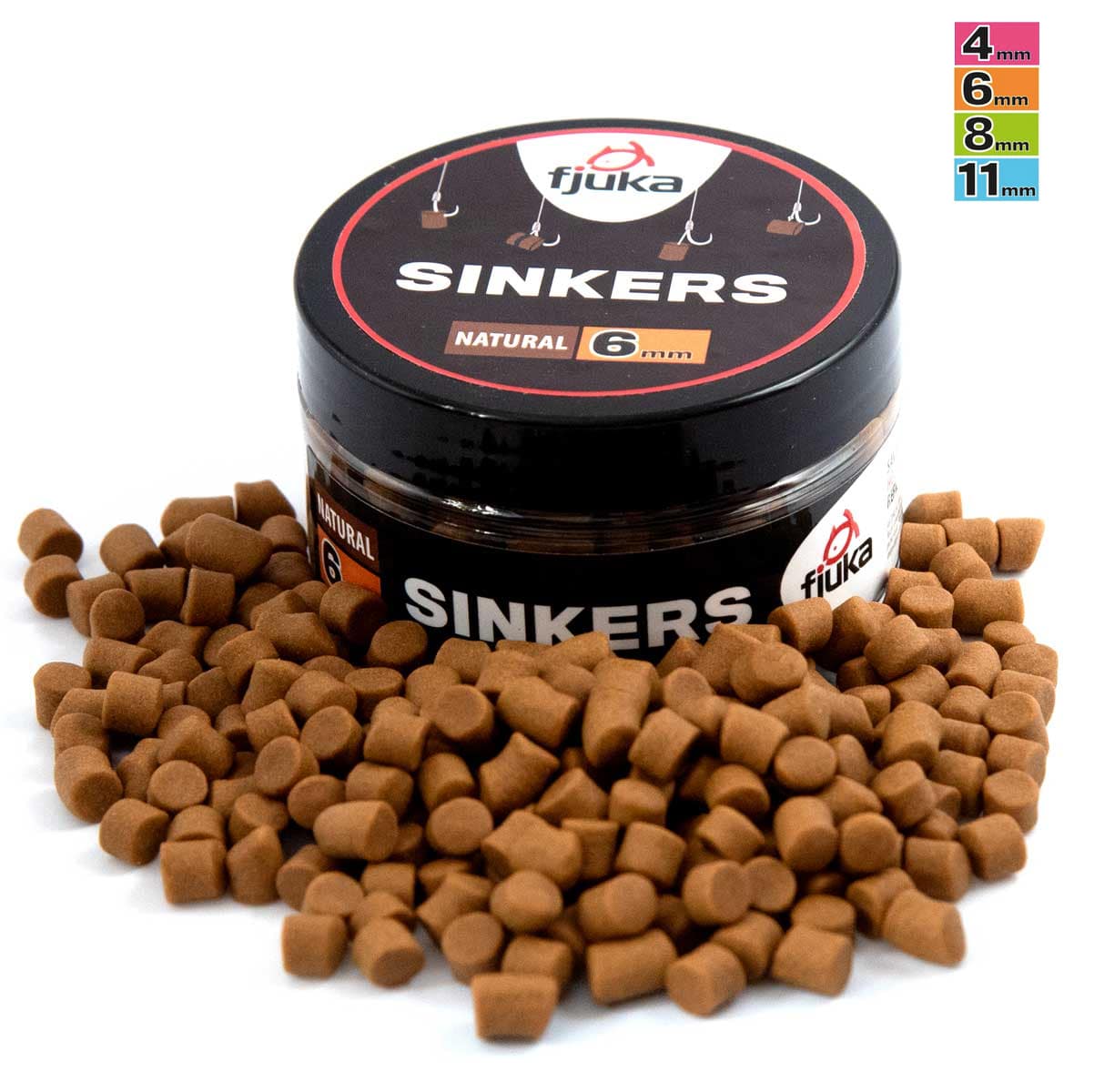 Fjuka sinkers natural 6mm