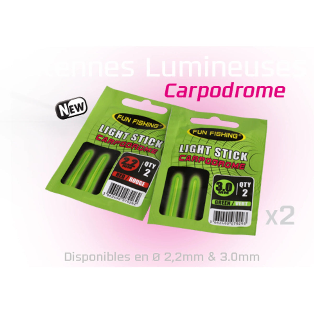 Fun Fishing Light Stick lichtantennes in 2,2 en 3,0 mm