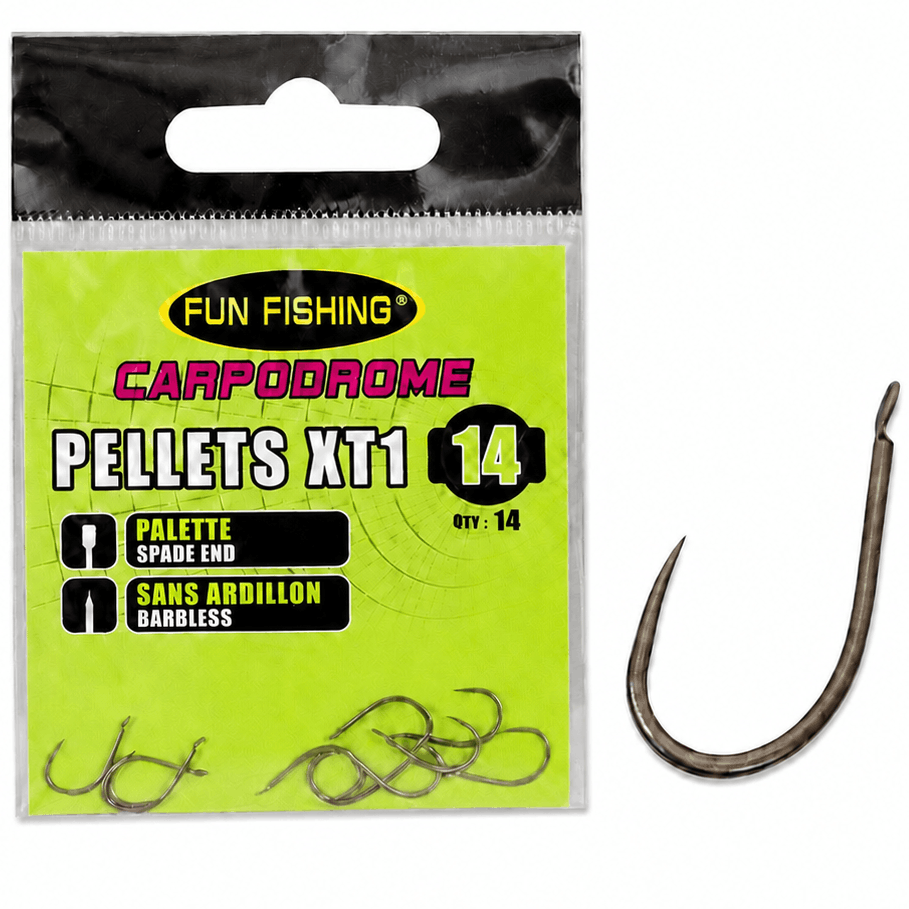 fun-fishing-pellets-XT1-spade-end-barbless-size-14