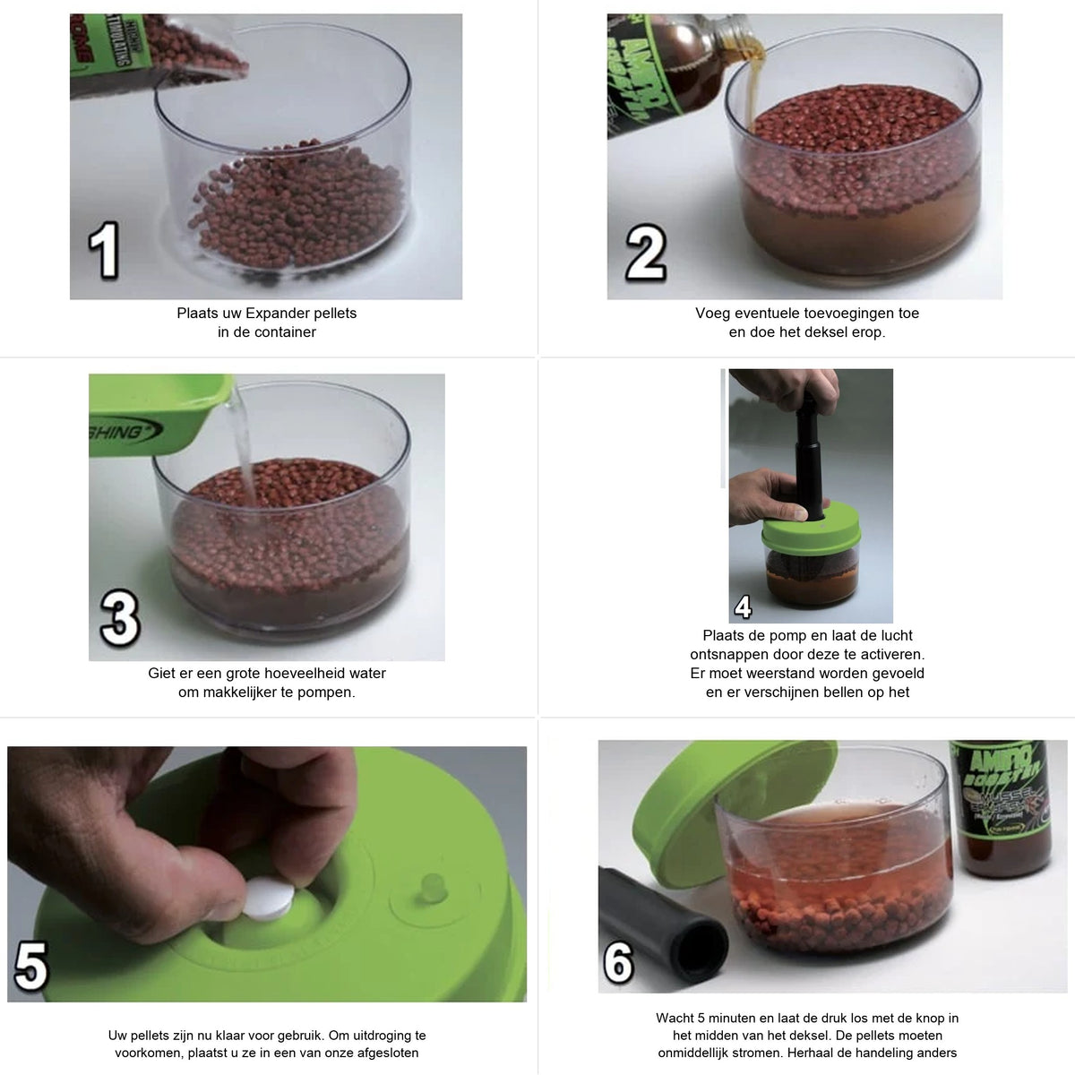 Fun Fishing Pellets Pump – gebruik in zes stappen