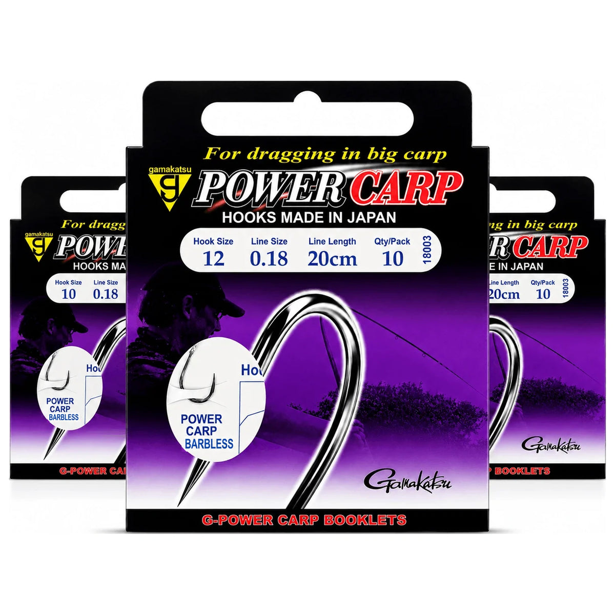 Gamakatsu Power Carp Barbless 20 cm – assortiment onderlijnen zonder weerhaak