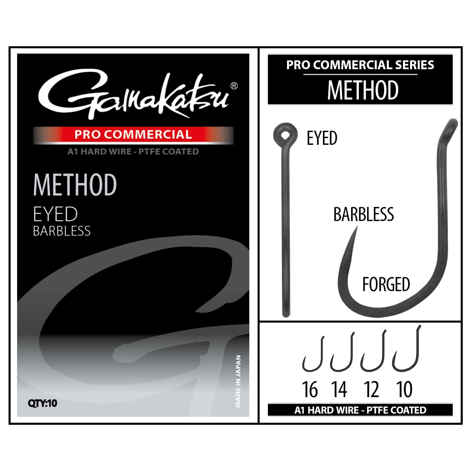Gamakatsu pro commercial method eyed haken