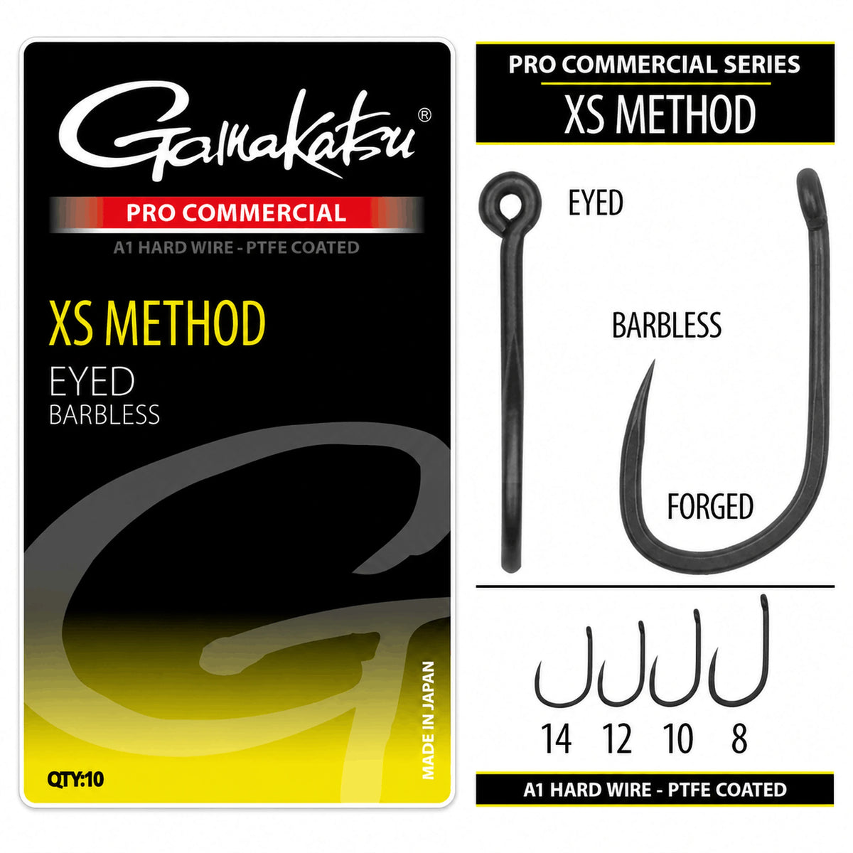 Gamakatsu Pro Commercial XS Method Eyed Barbless – productoverzicht