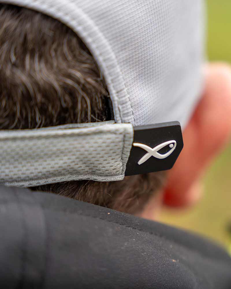 Matrix hex print baseball cap white