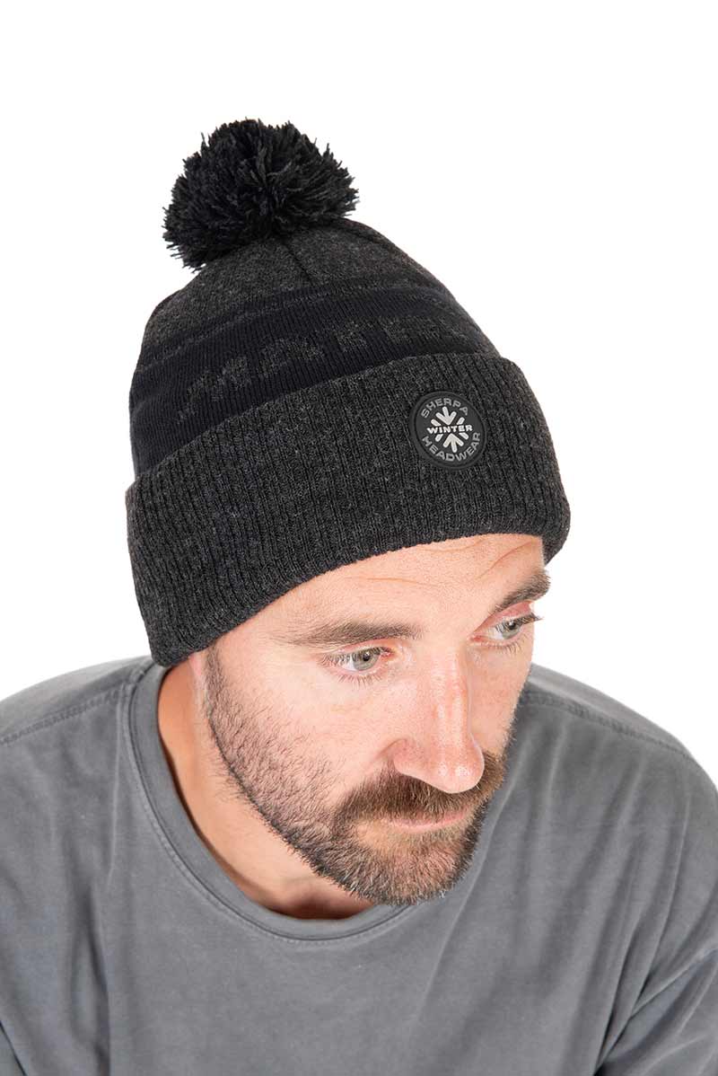 GREY SHERPA BOBBLE HAT