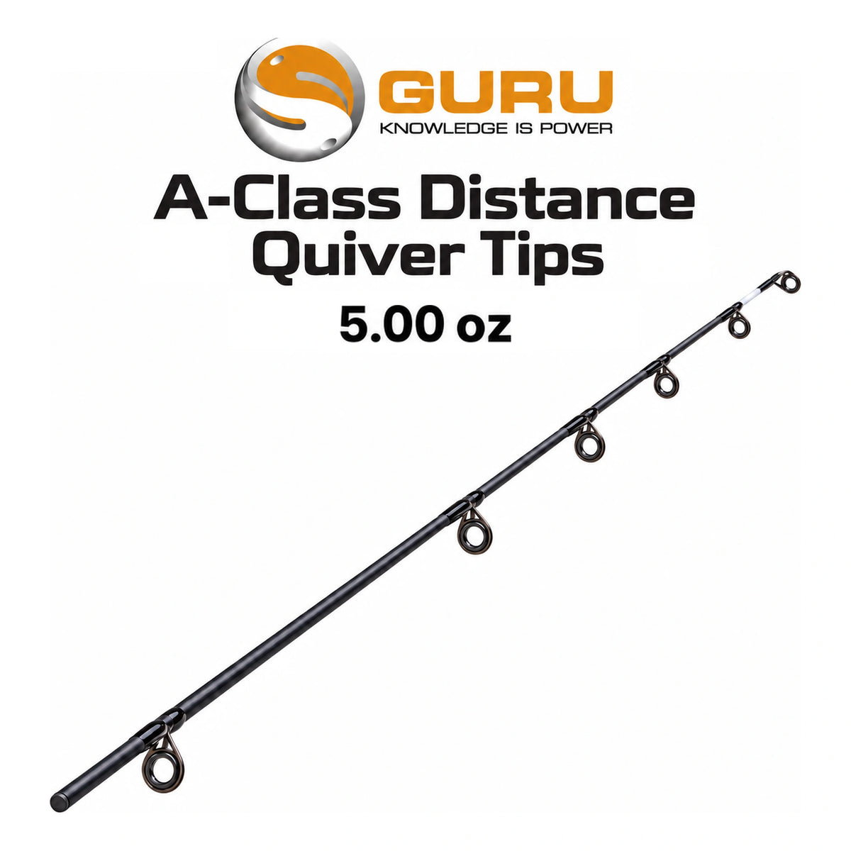 Guru A-Class Distance Quiver Tips – witte feedertop, variant 5.00 oz