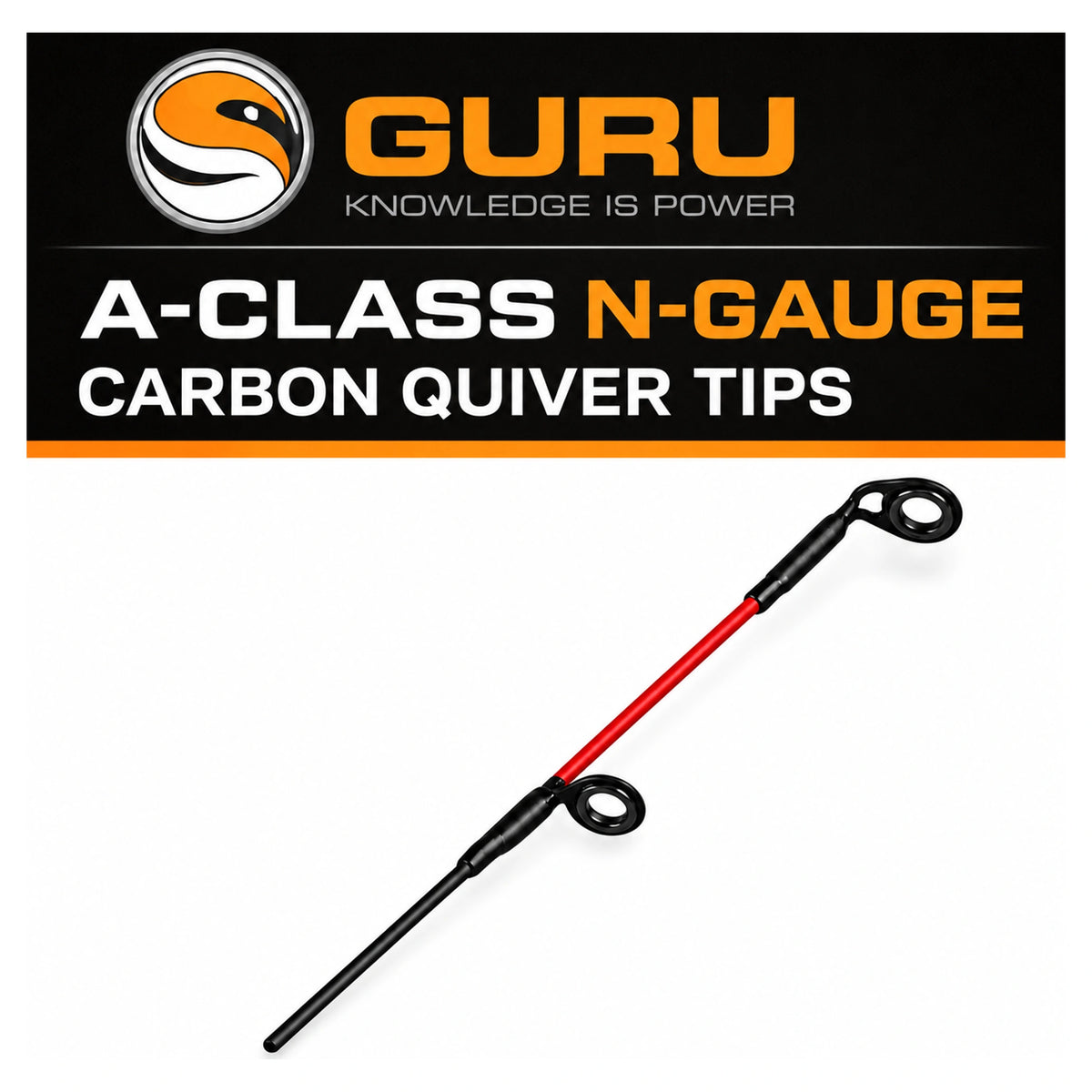 Guru A-Class en N-Gauge - carbon feedertop met rood uiteinde