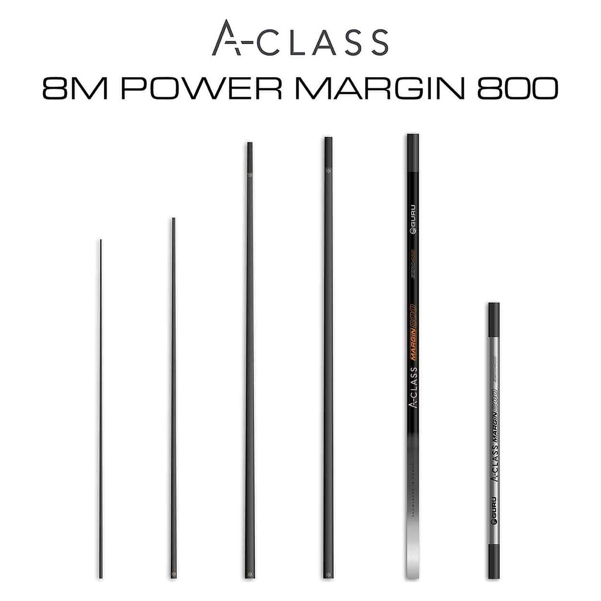 Guru A-Class Power Margin 800 kanthengel met zes losse delen en modelaanduiding 8M