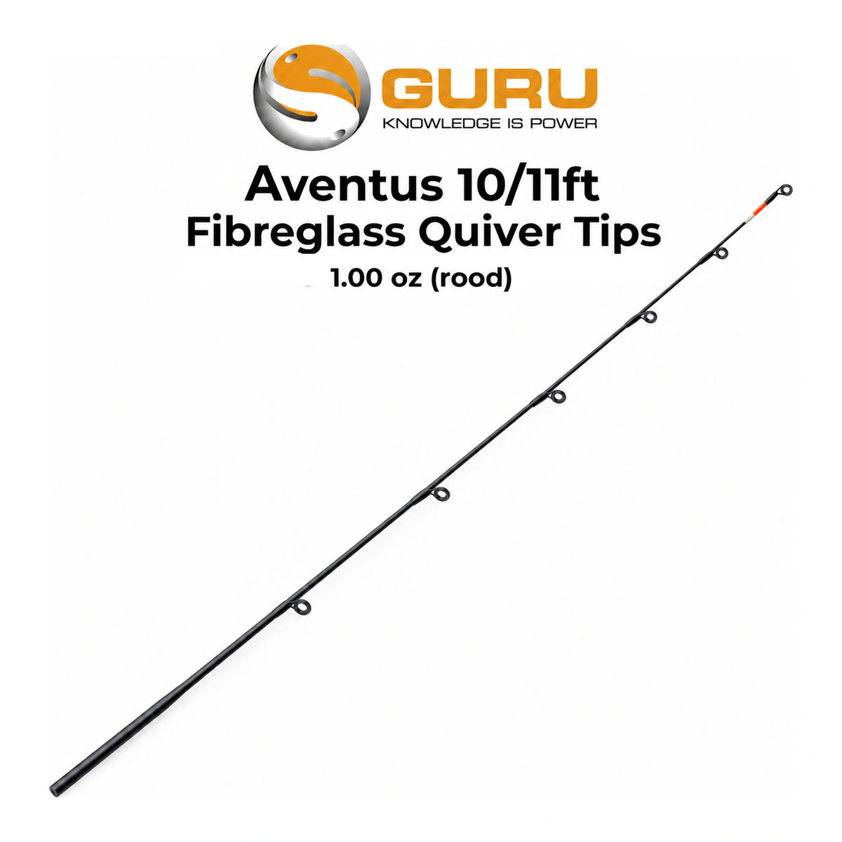 Guru Aventus 10/11ft Fibreglass Quiver Tips – 1.00 oz met rode en witte beetindicatie