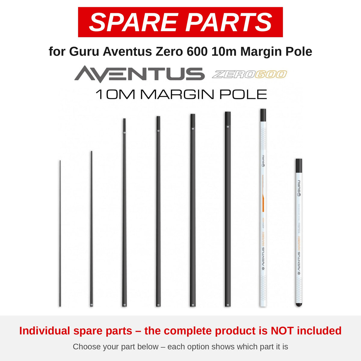 Guru Aventus Zero 600 10m Margin Pole – onderdelen (GAVS039)