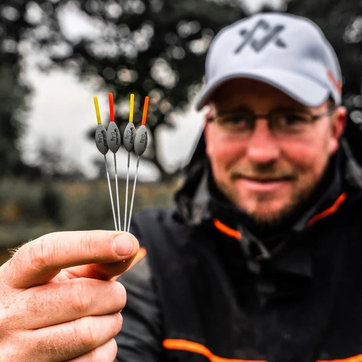 Guru Bagger Float – visser toont vier dobbers