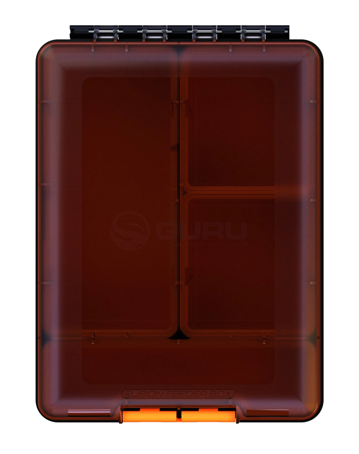 Guru Compact Fusion Feeder Box gesloten bovenaanzicht met getint deksel