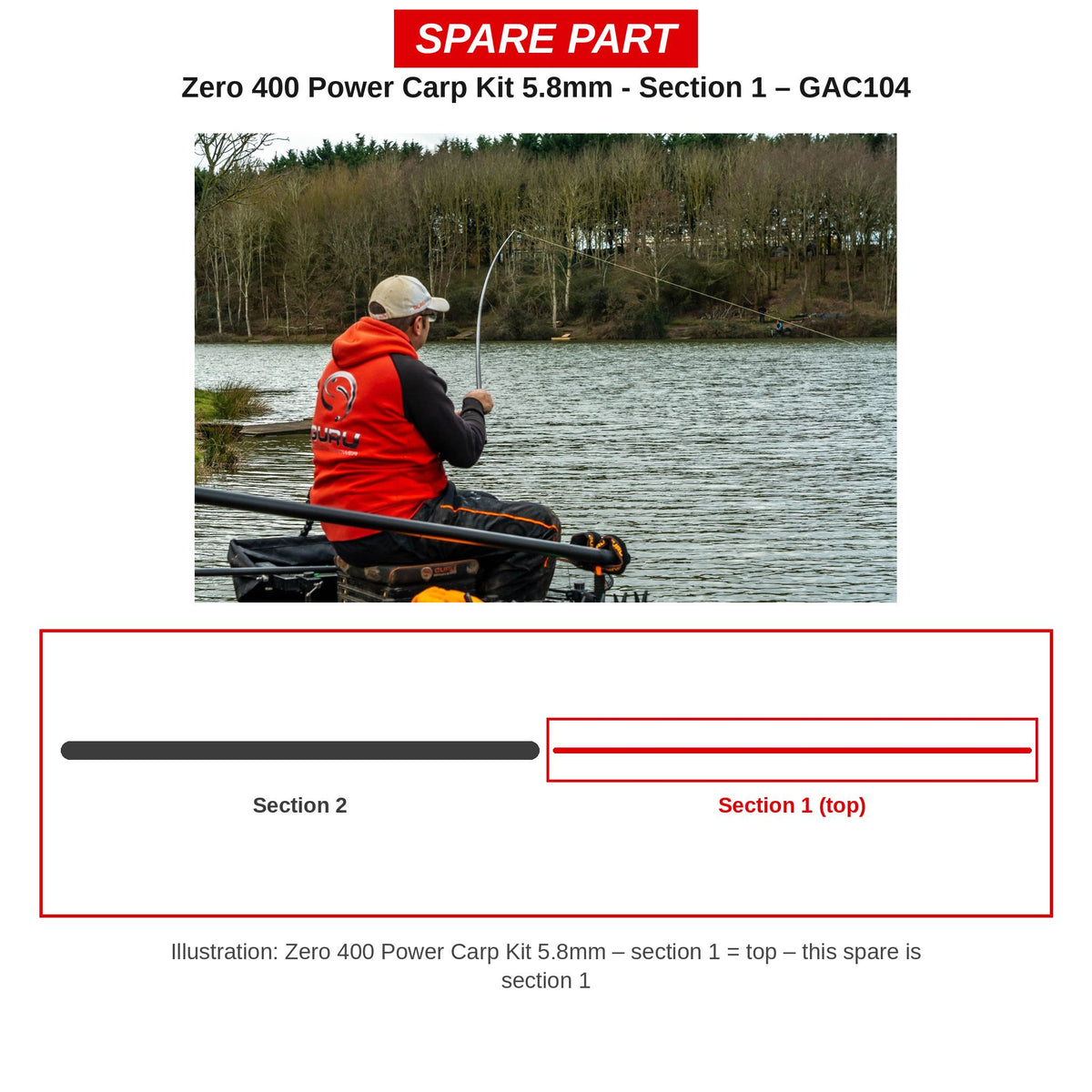 Guru Deel 1 Zero 400 Power Carp Kit 5,8 mm – GAC104