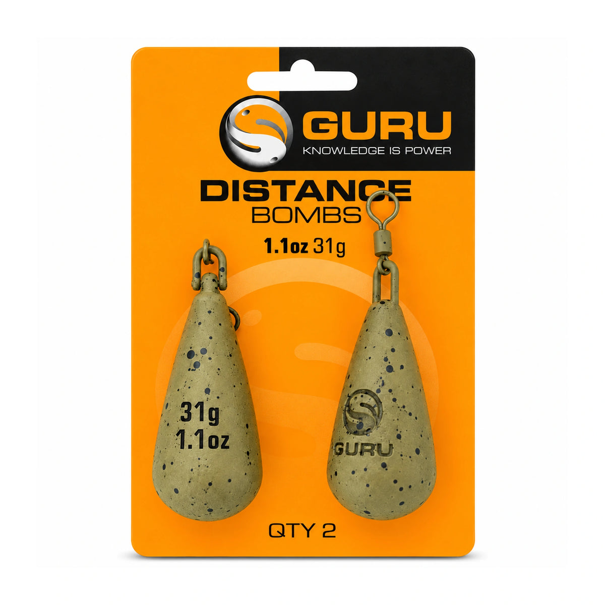 Guru Distance Bombs 1.1oz 31g – verpakking met twee afstandsloodgewichten