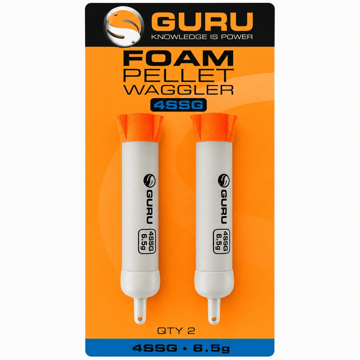 Guru Foam Pellet Waggler 4SSG 6.5 g, verpakking met twee dobbers