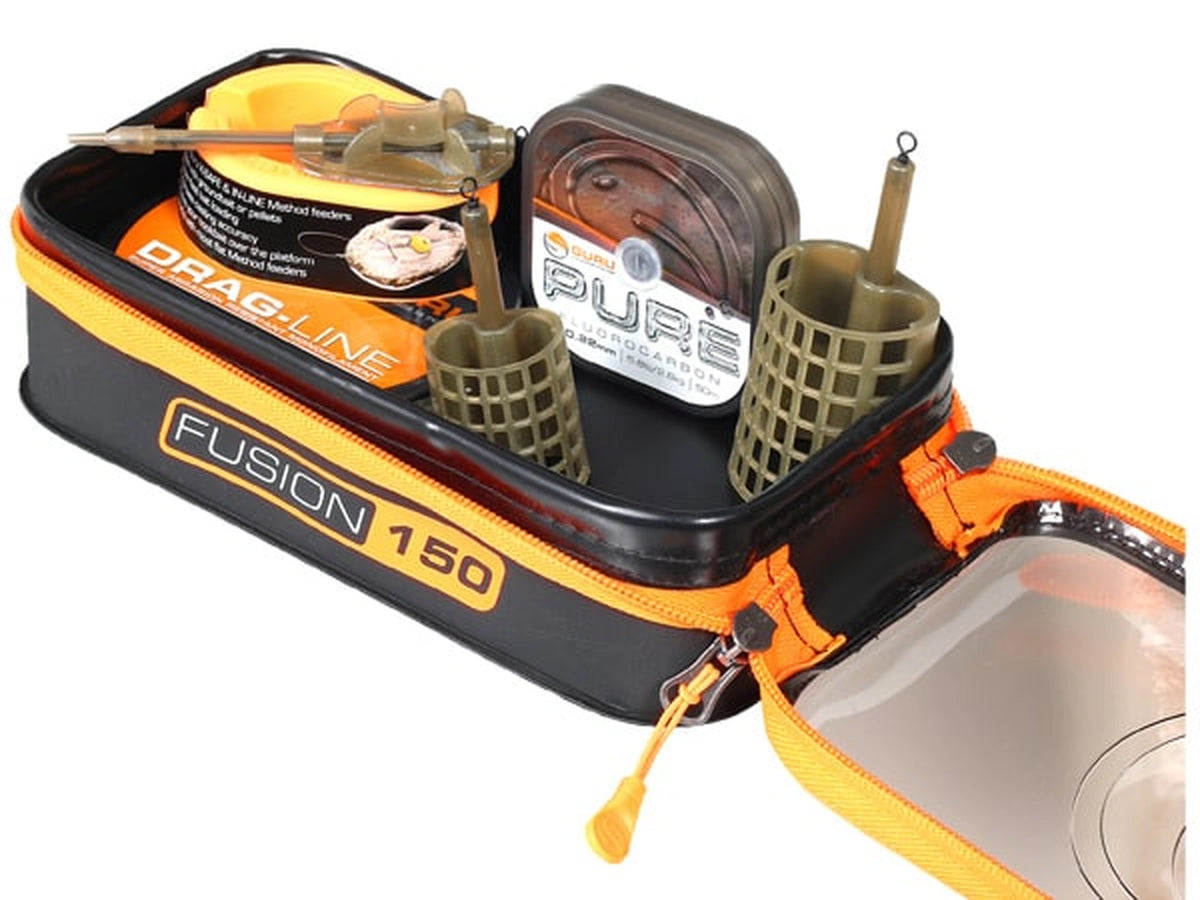 Guru Fusion 150 accessoiretas geopend met feeders en accessoires
