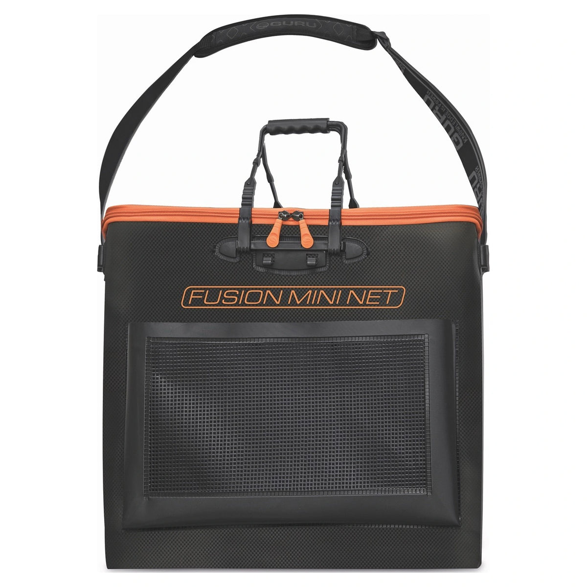 Guru Fusion Mini Net Bag – brongetrouw vooraanzicht met schouderriem en gaaspaneel