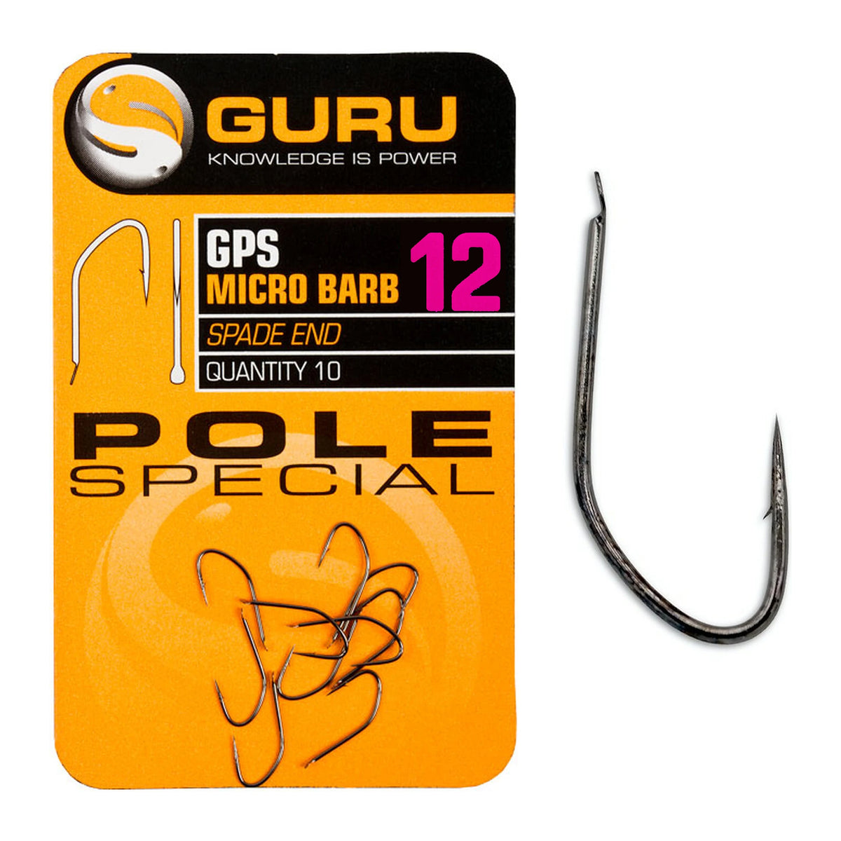 Guru GPS Pole Special haak met weerhaak maat 12, verpakking met losse haak