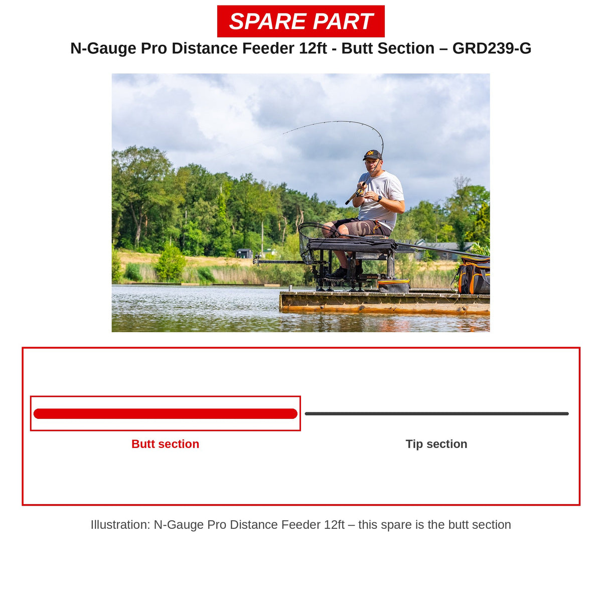 Guru Handdeel N-Gauge Pro Distance Feeder 12ft – GRD239
