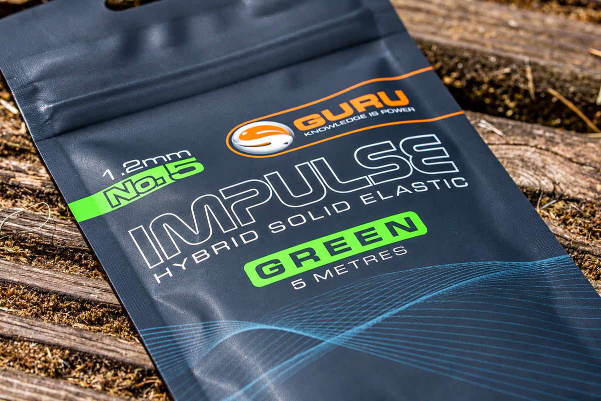 Guru Hybrid Elastic 5m 1.2 mm groen – detail van diameter en sterkte No. 5