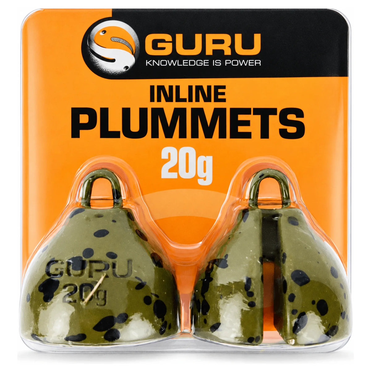 Guru Inline Plummets 20g – twee peilloodjes in blisterverpakking