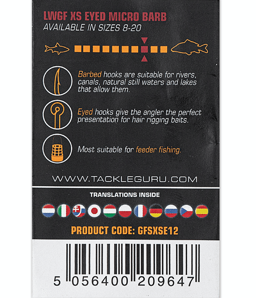 guru lwgf xs micro barb eyed haken