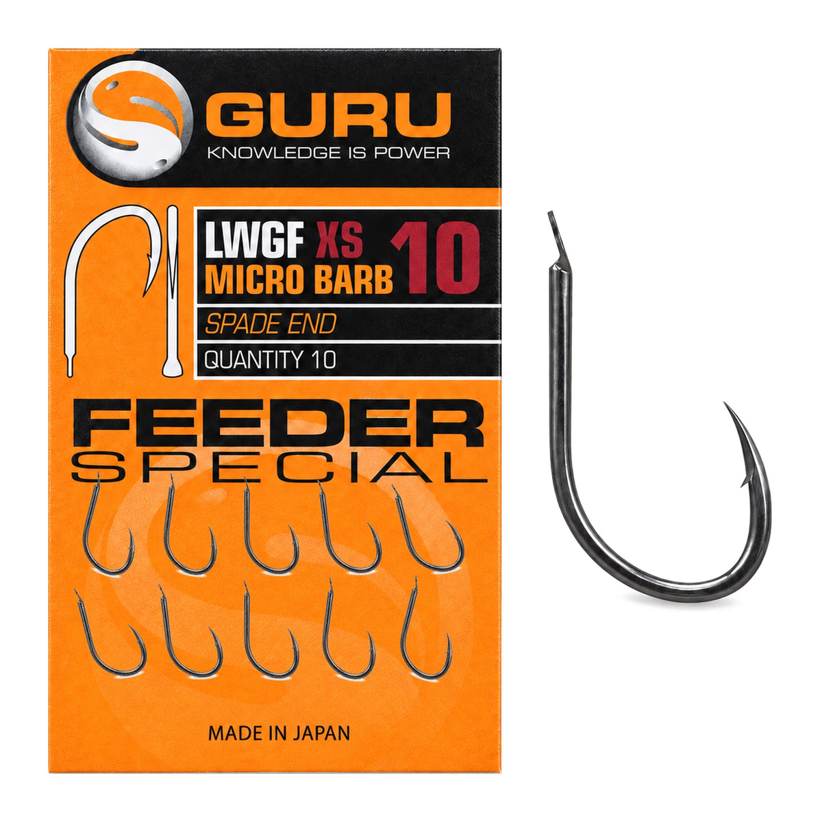 Guru LWGF XS Micro Barb Spade End haak maat 10