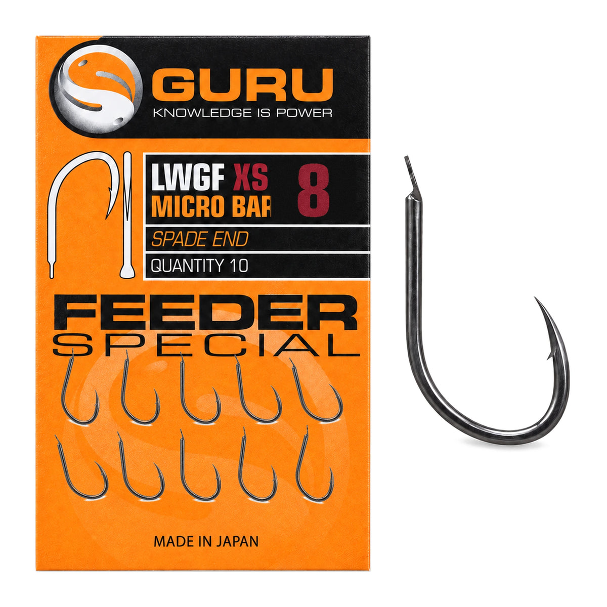 Guru LWGF XS Micro Barb Spade End haak maat 8