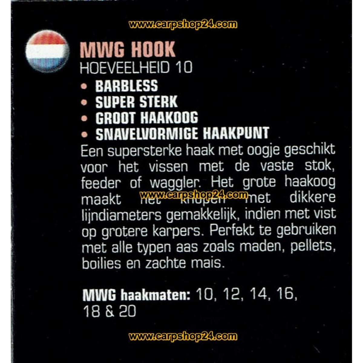 Guru MWG Barbless – productinformatie over haak zonder weerhaak