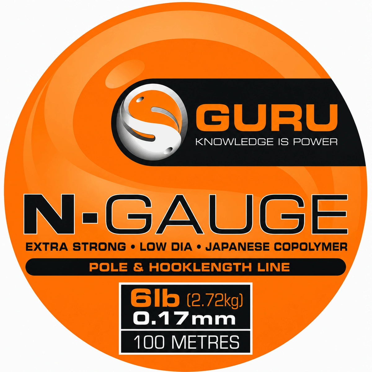 Guru N-Gauge nylon vislijn 0,17 mm 2,72 kg 100 m