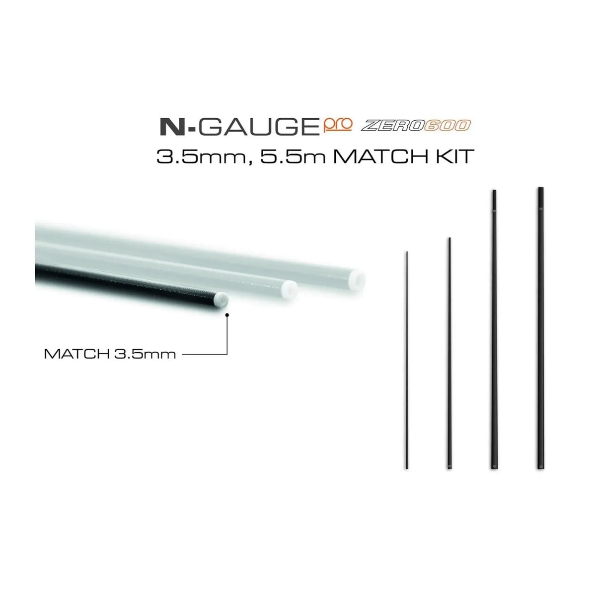 Guru N-Gauge Pro ZERO600 Match Top 4 Kit 3,5 mm 5,5 m – productoverzicht